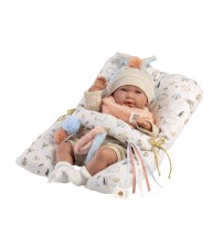 Lelle zīdainis Mimi 42 cm (spilvens, ar mānekli, mīkstais ķermenis) Spānija LL74128NM